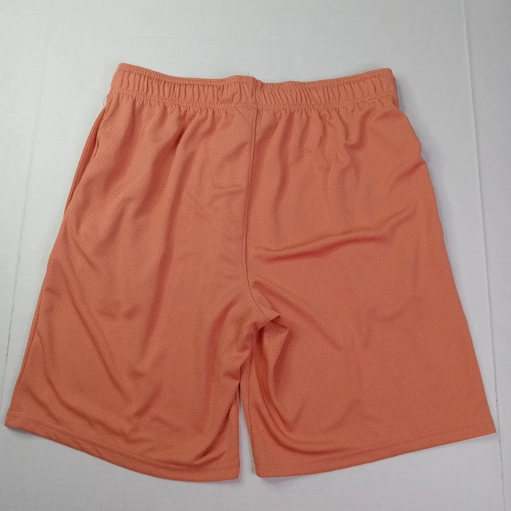 2 Athletic Works Men's Core Knit Shorts Size M (32-34) Blk Orange 9